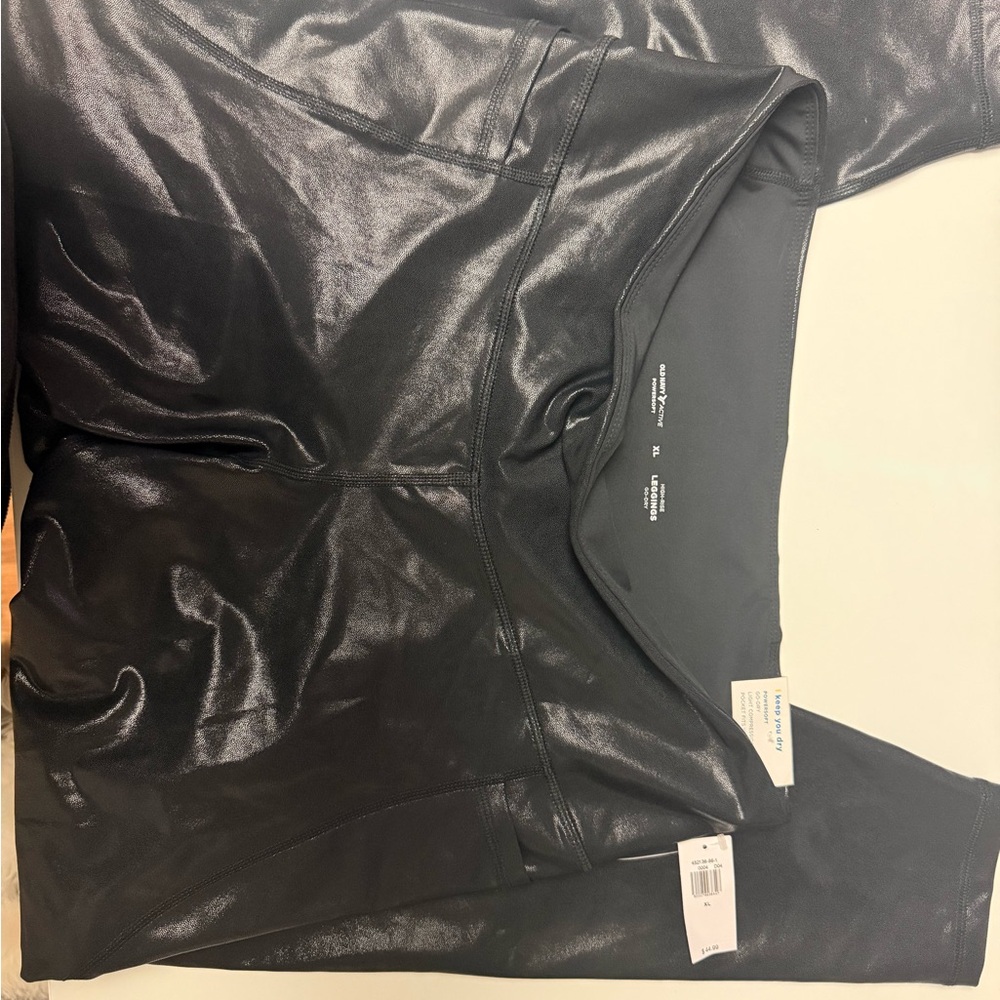 Old Navy Black Shiny Leggings